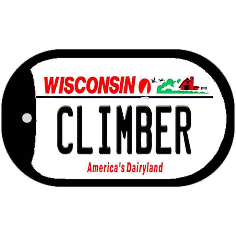 Climber Wisconsin Novelty Metal Dog Tag Necklace DT-10657