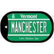 Manchester Vermont Novelty Metal Dog Tag Necklace DT-10663