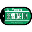 Bennington Vermont Novelty Metal Dog Tag Necklace DT-10670