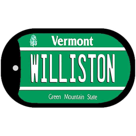 Williston Vermont Novelty Metal Dog Tag Necklace DT-10672