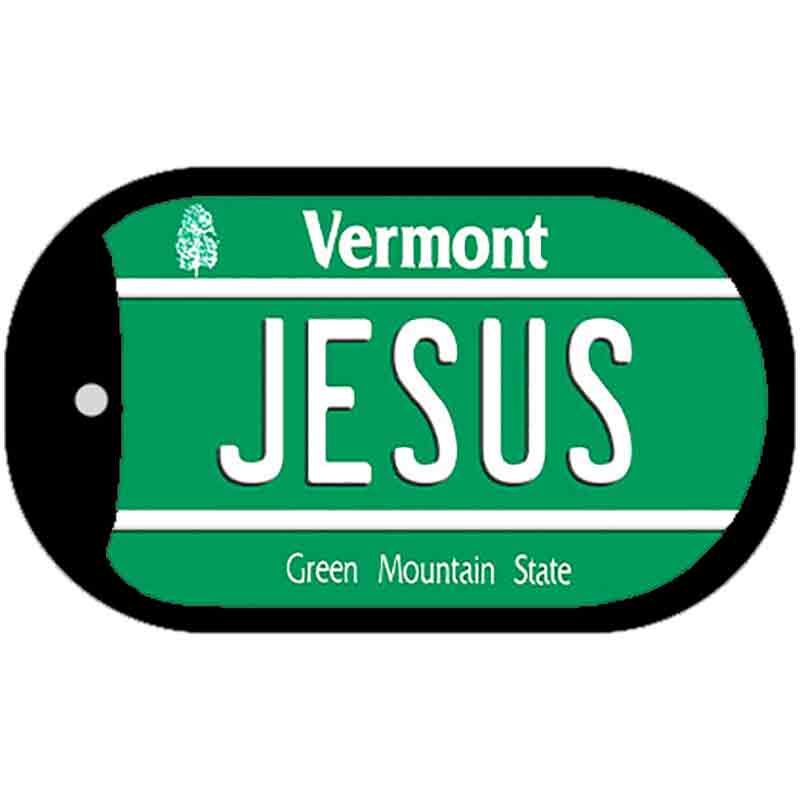 Jesus Vermont Novelty Metal Dog Tag Necklace DT-10680