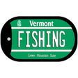 Fishing Vermont Novelty Metal Dog Tag Necklace DT-10681