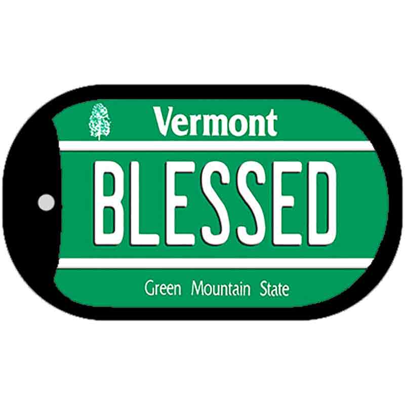 Blessed Vermont Novelty Metal Dog Tag Necklace DT-10689