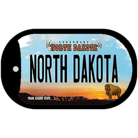 North Dakota Novelty Metal Dog Tag Necklace DT-10700