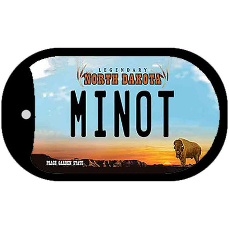 Minot North Dakota Novelty Metal Dog Tag Necklace DT-10706