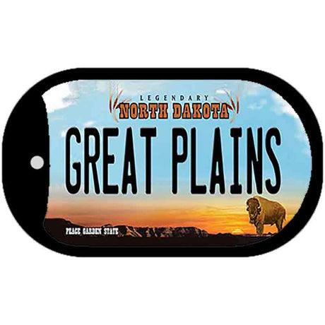 Great Plains North Dakota Novelty Metal Dog Tag Necklace DT-10712