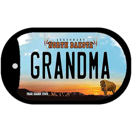 Grandma North Dakota Novelty Metal Dog Tag Necklace DT-10714