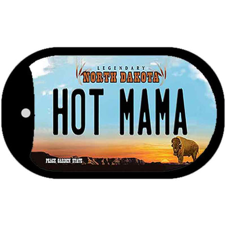 Hot Mama North Dakota Novelty Metal Dog Tag Necklace DT-10717