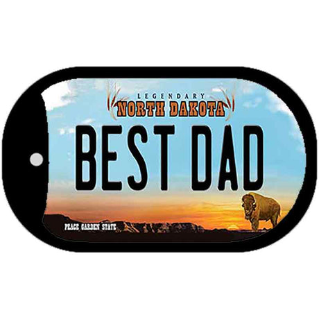 Best Dad North Dakota Novelty Metal Dog Tag Necklace DT-10732