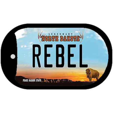 Rebel North Dakota Novelty Metal Dog Tag Necklace DT-10733