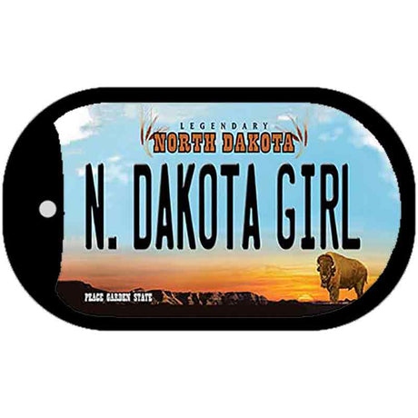 N Dakota Girl Novelty Metal Dog Tag Necklace DT-10736