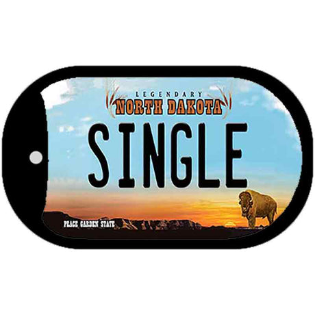 Single North Dakota Novelty Metal Dog Tag Necklace DT-10739