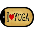 I Love Yoga Novelty Metal Dog Tag Necklace DT-10748