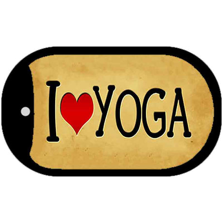 I Love Yoga Novelty Metal Dog Tag Necklace DT-10748