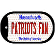 Patriots Fan Massachusetts Novelty Metal Dog Tag Necklace DT-10766