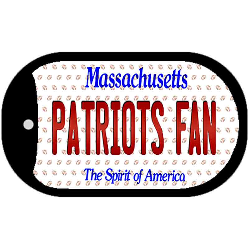 Patriots Fan Massachusetts Novelty Metal Dog Tag Necklace DT-10766