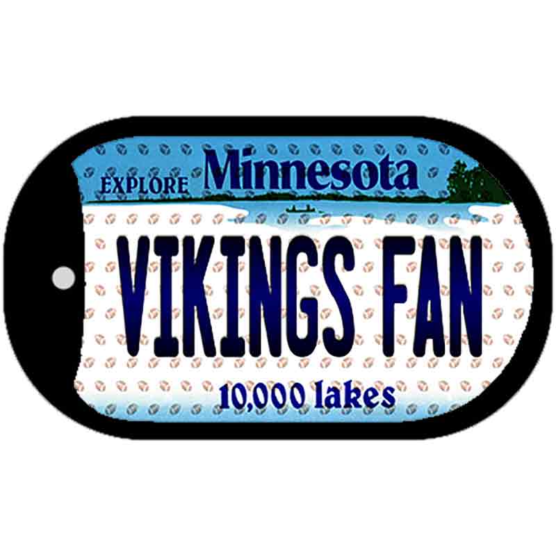 Vikings Fan Minnesota Novelty Metal Dog Tag Necklace DT-10768