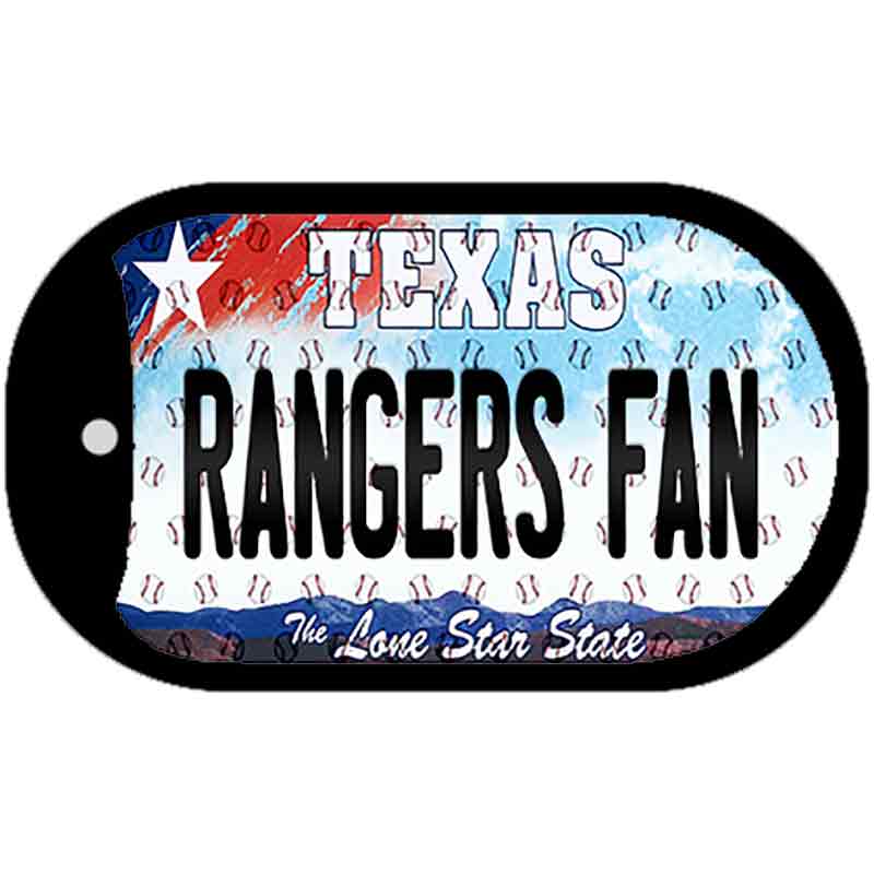 Rangers Fan Texas Novelty Metal Dog Tag Necklace DT-10796