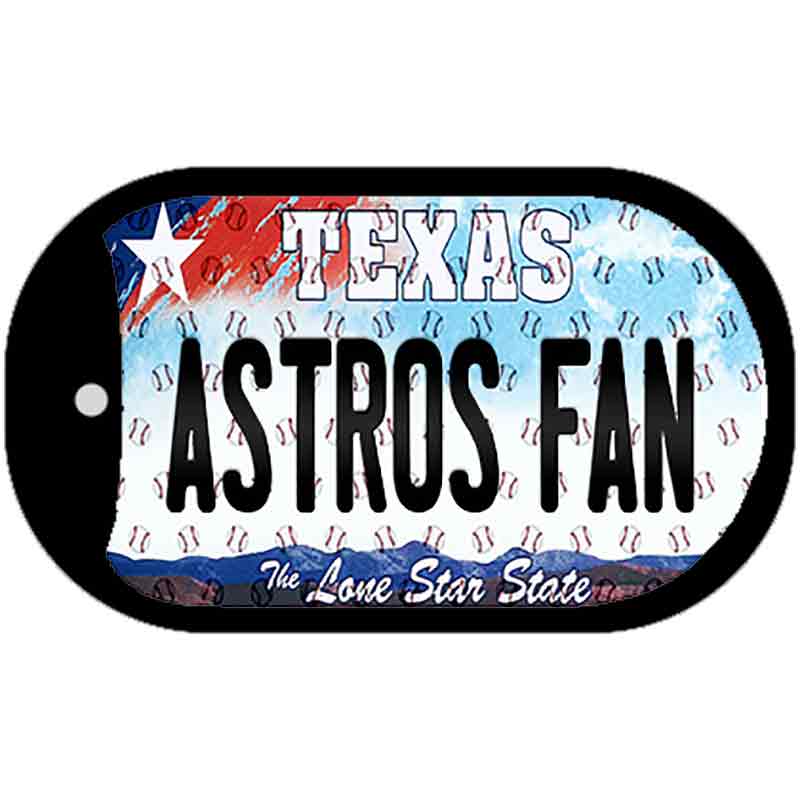 Astros Fan Texas Novelty Metal Dog Tag Necklace DT-10797