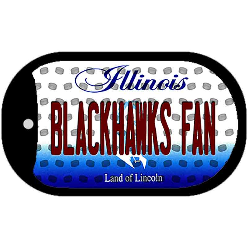 Blackhawks Fan Illinois Novelty Metal Dog Tag Necklace DT-10832