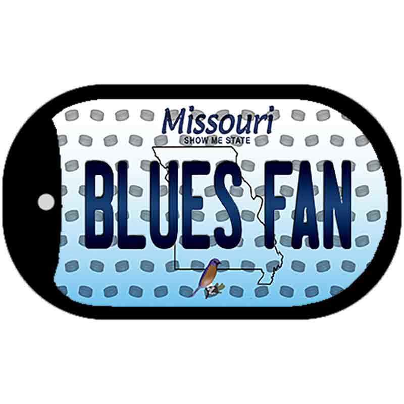 Blues Fan Missouri Novelty Metal Dog Tag Necklace DT-10834