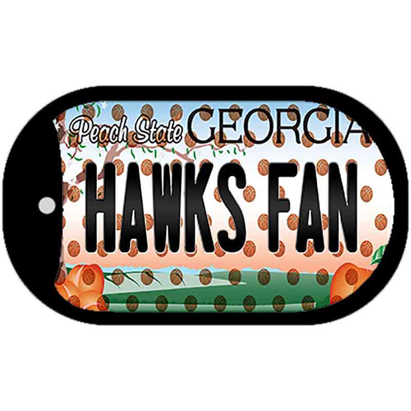 Hawks Fan Georgia Novelty Metal Dog Tag Necklace DT-10848