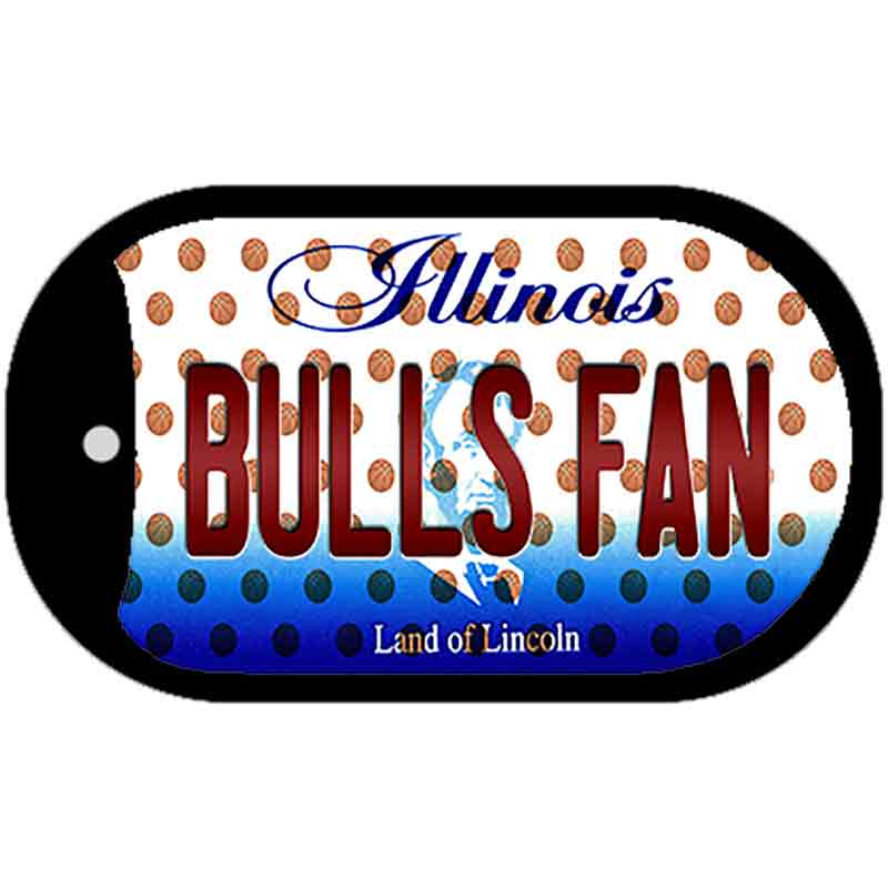 Bulls Fan Illinois Novelty Metal Dog Tag Necklace DT-10851