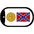 Confederate Flag Georgia Seal Novelty Metal Dog Tag Necklace DT-10878