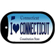 I Love Connecticut Novelty Metal Dog Tag Necklace DT-10889