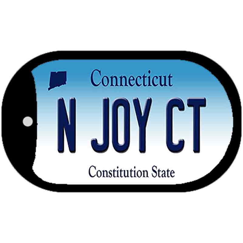 N Joy CT Connecticut Novelty Metal Dog Tag Necklace DT-10890