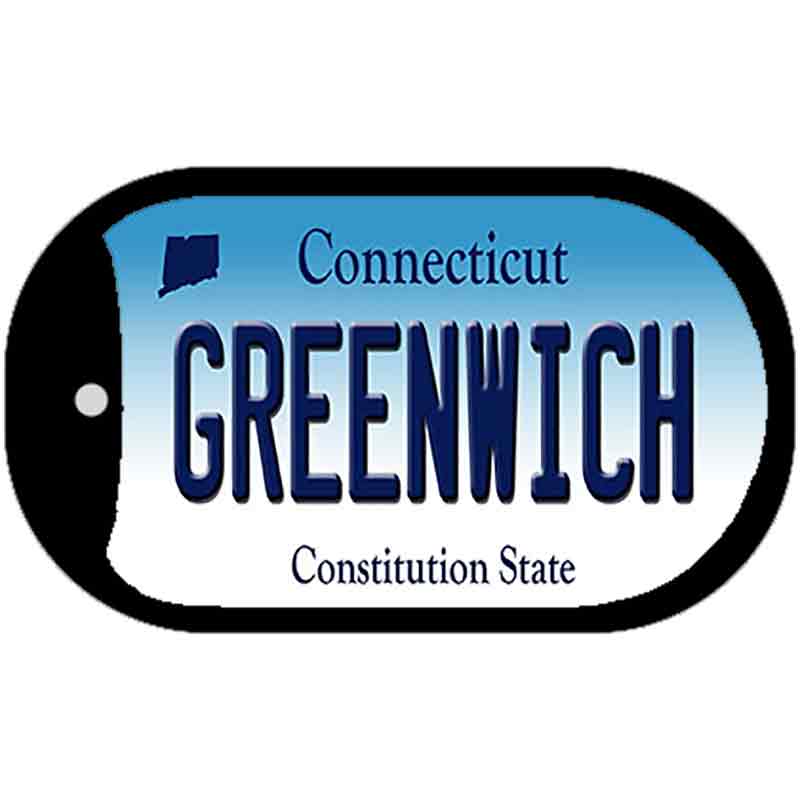 Greenwich Connecticut Novelty Metal Dog Tag Necklace DT-10895