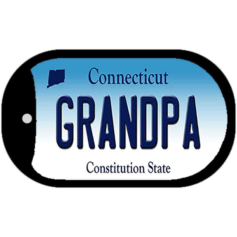 Grandpa Connecticut Novelty Metal Dog Tag Necklace DT-10907