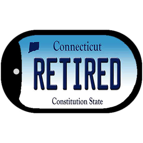 Retired Connecticut Novelty Metal Dog Tag Necklace DT-10909