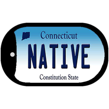 Native Connecticut Novelty Metal Dog Tag Necklace DT-10921