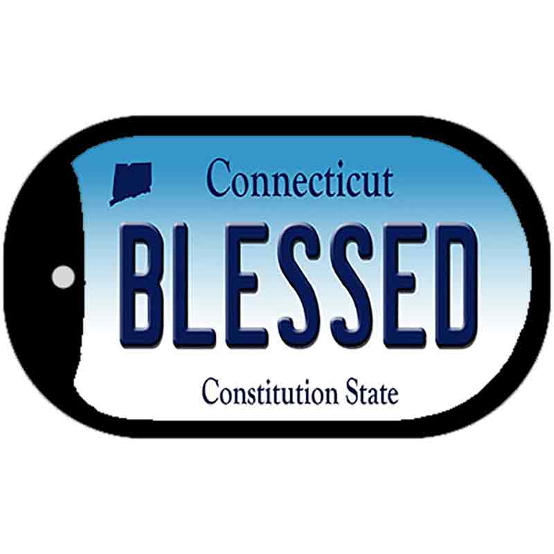 Blessed Connecticut Novelty Metal Dog Tag Necklace DT-10922