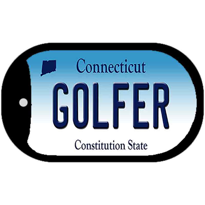 Golfer Connecticut Novelty Metal Dog Tag Necklace DT-10923