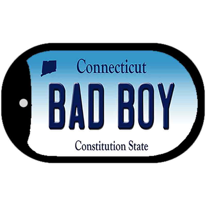 Bad Boy Connecticut Novelty Metal Dog Tag Necklace DT-10926