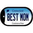 Best Mom Connecticut Novelty Metal Dog Tag Necklace DT-10927