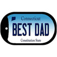 Best Dad Connecticut Novelty Metal Dog Tag Necklace DT-10928