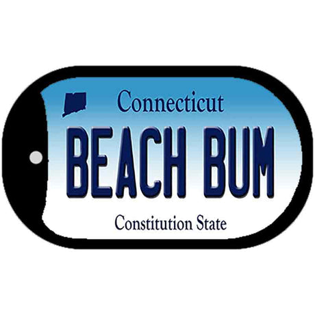 Beach Bum Connecticut Novelty Metal Dog Tag Necklace DT-10930