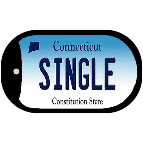 Single Connecticut Novelty Metal Dog Tag Necklace DT-10931