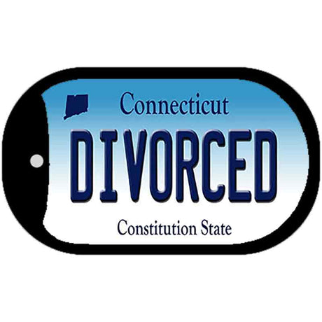 Divorced Connecticut Novelty Metal Dog Tag Necklace DT-10933