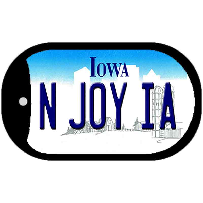 N Joy IA Iowa Novelty Metal Dog Tag Necklace DT-10936