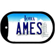 Ames Iowa Novelty Metal Dog Tag Necklace DT-10942