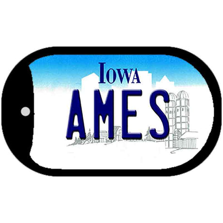 Ames Iowa Novelty Metal Dog Tag Necklace DT-10942