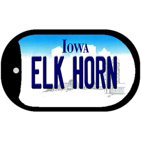 Elk Horn Iowa Novelty Metal Dog Tag Necklace DT-10947