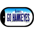 Go Hawkeyes Iowa Novelty Metal Dog Tag Necklace DT-10950