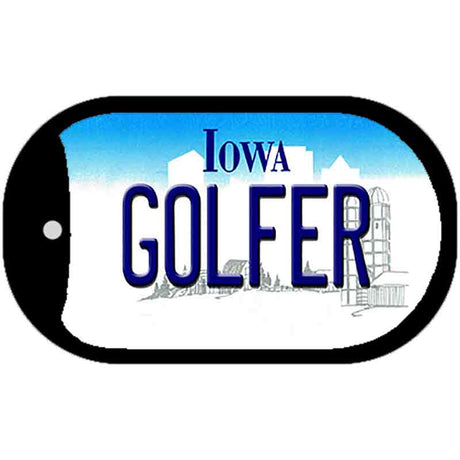 Golfer Iowa Novelty Metal Dog Tag Necklace DT-10965