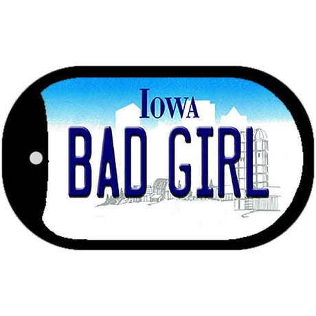 Bad Girl Iowa Novelty Metal Dog Tag Necklace DT-10968