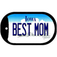 Best Mom Iowa Novelty Metal Dog Tag Necklace DT-10969